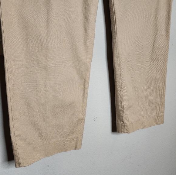 Talbots tan straight leg high rise pants. 28" inseam. - Picture 16 of 16